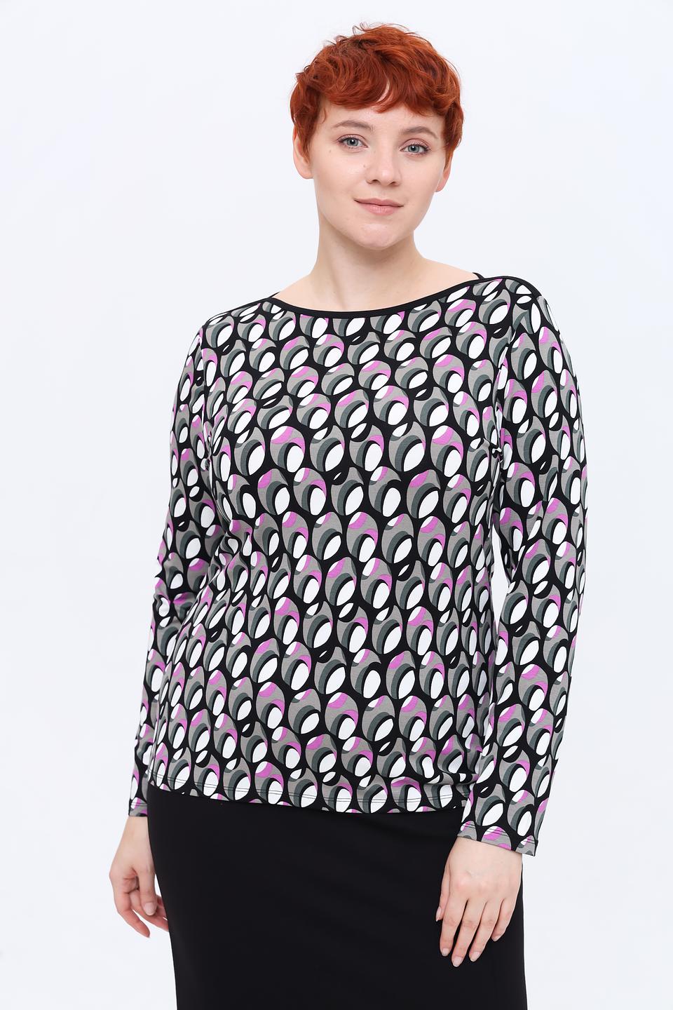 Лонгслив Lebek с геометрическим принтом