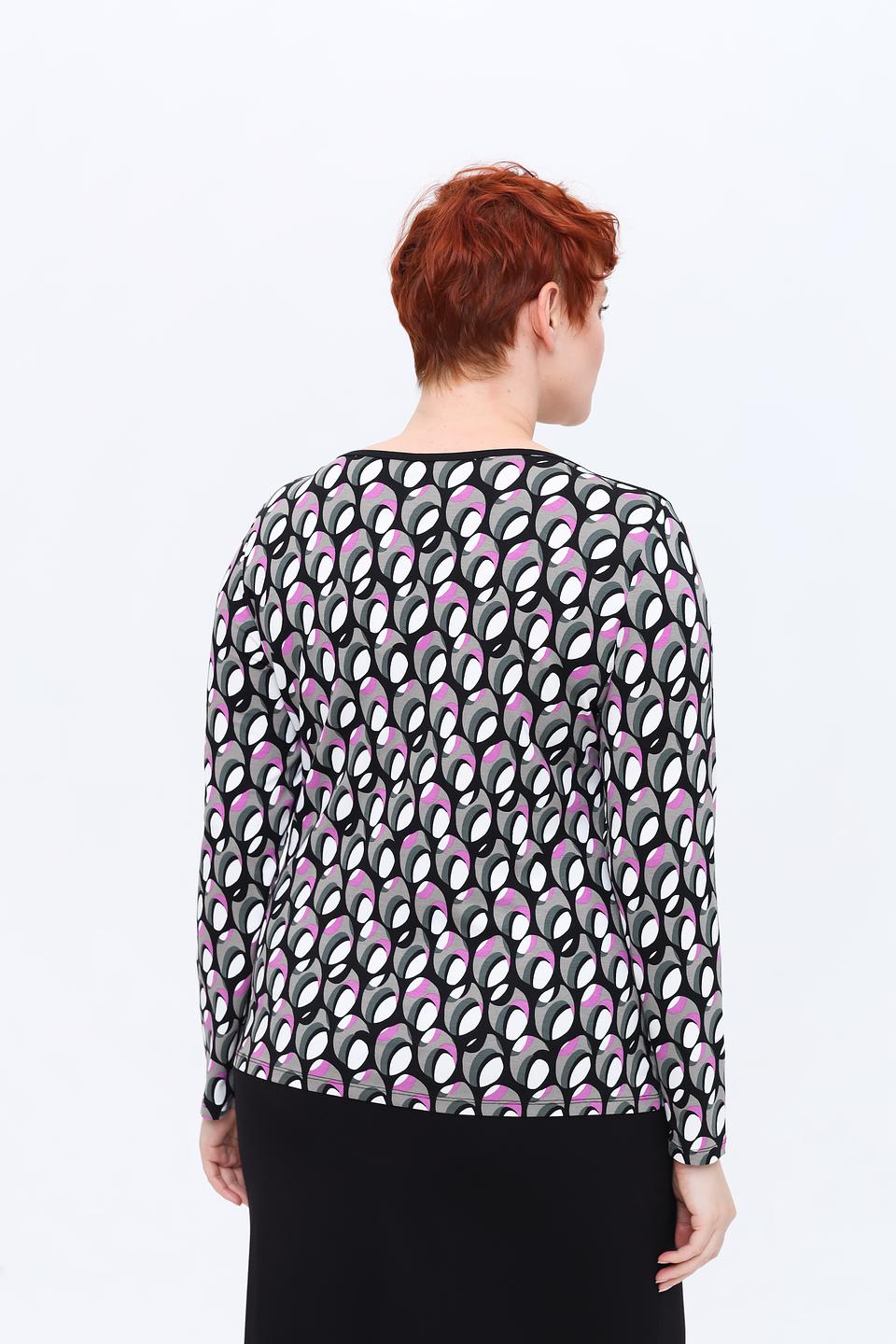 Лонгслив Lebek с геометрическим принтом