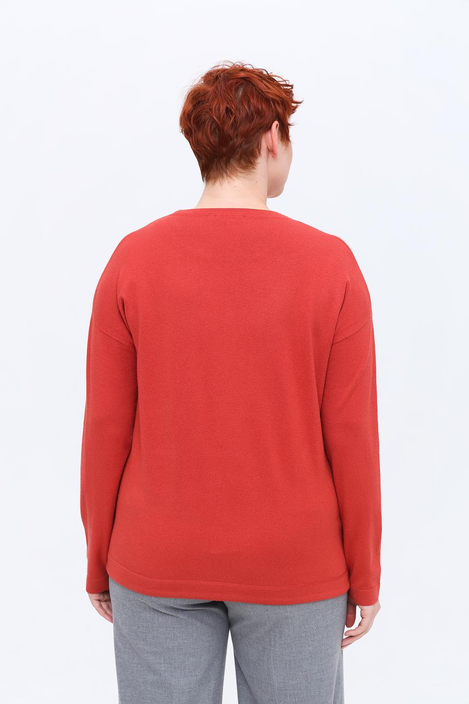 Пуловер Frank Walder терракотовый