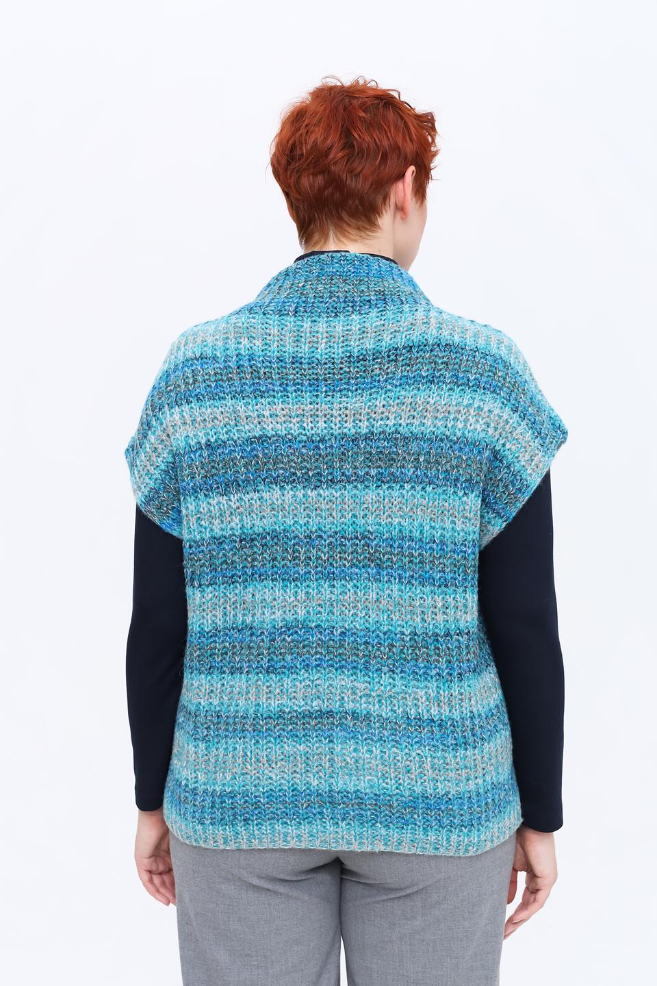 Жилет Lecomte полосатый бирюзовый