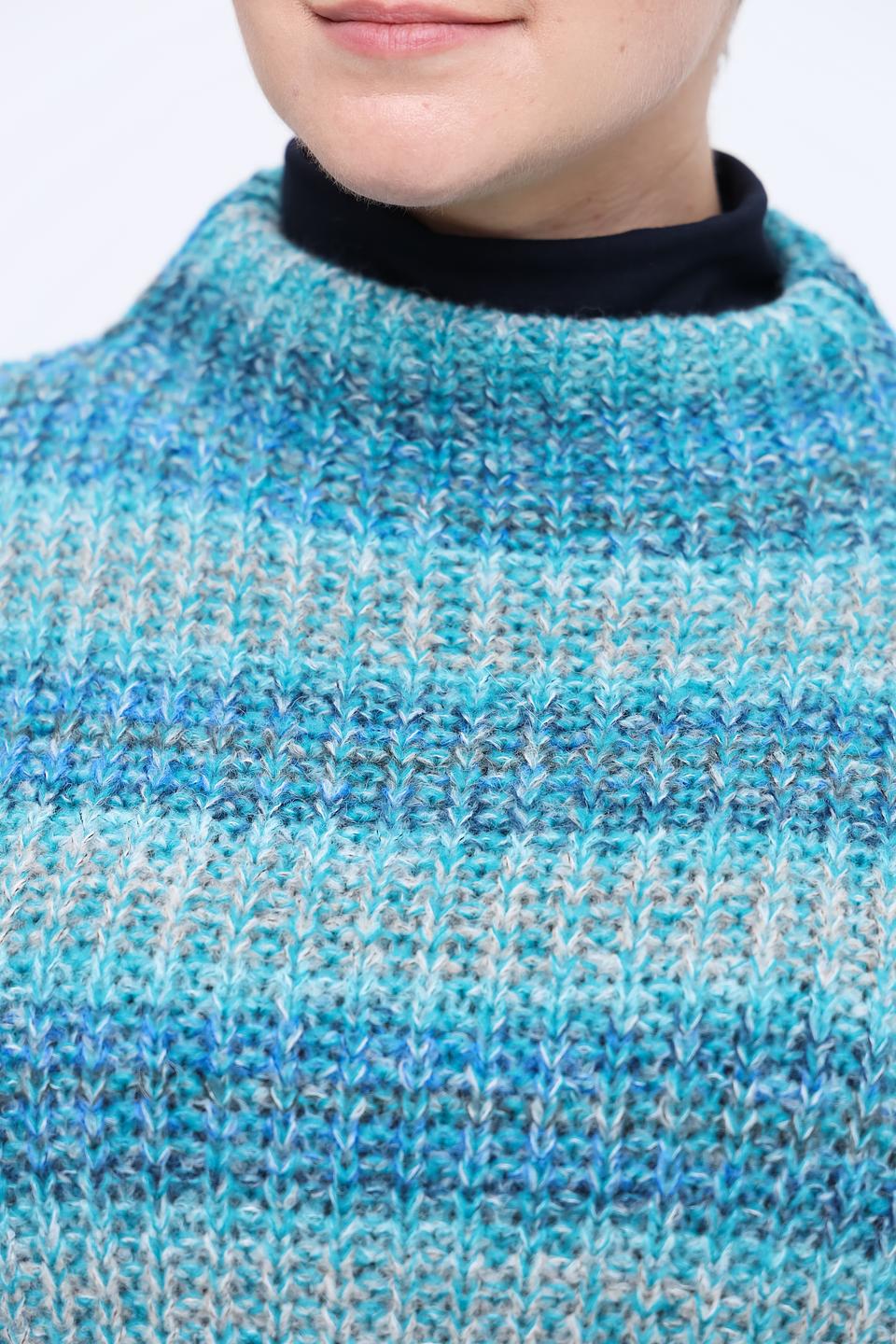 Жилет Lecomte полосатый бирюзовый