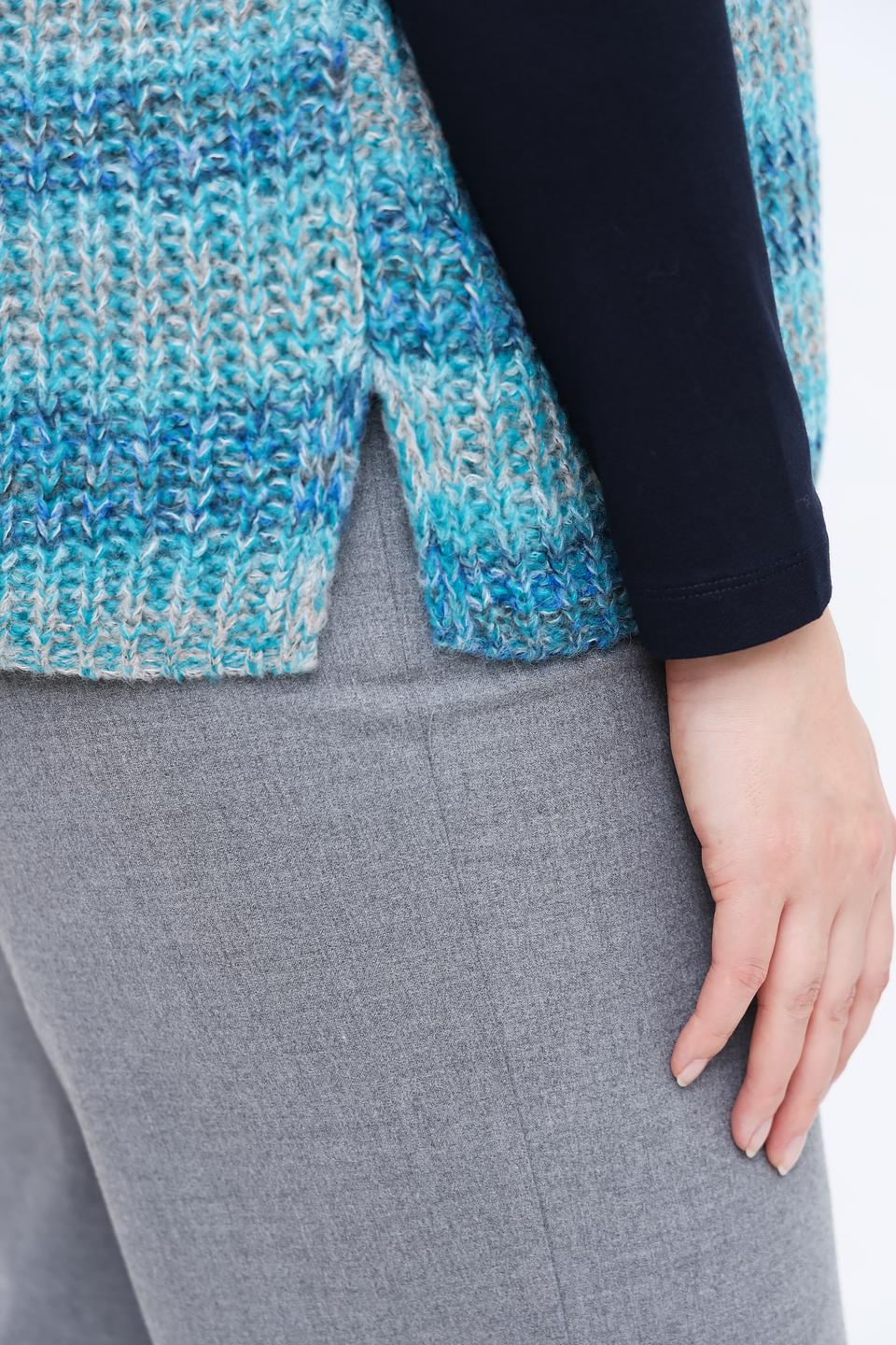 Жилет Lecomte полосатый бирюзовый