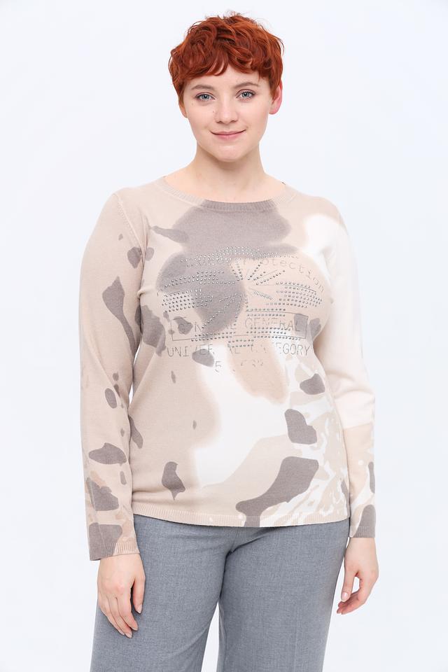 Пуловер Lecomte с принтом и стразами