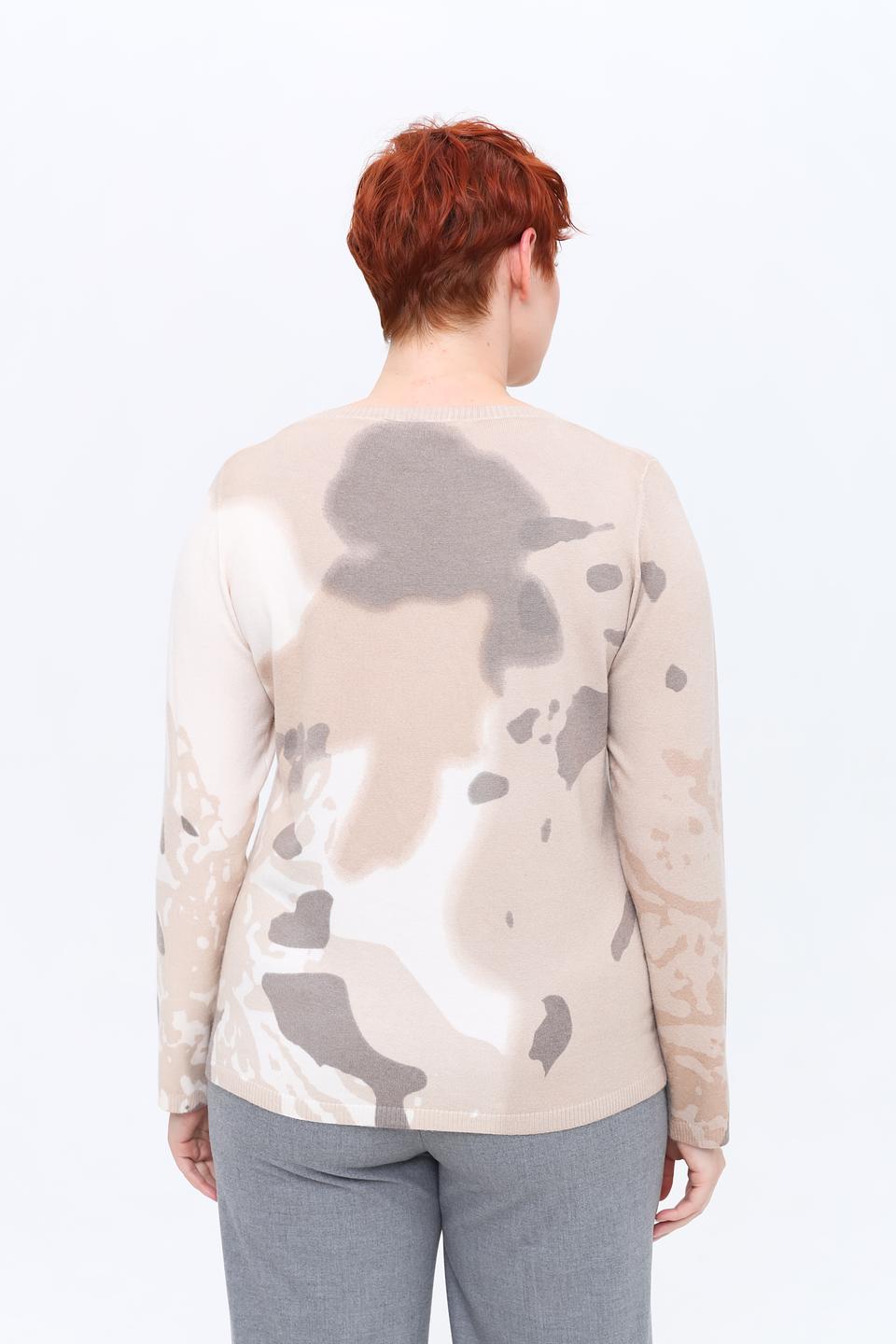 Пуловер Lecomte с принтом и стразами