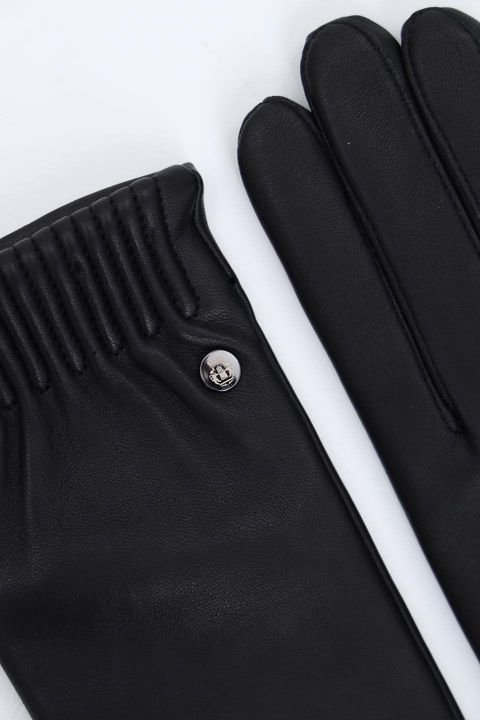 Перчатки Roeckl чёрные кожаные