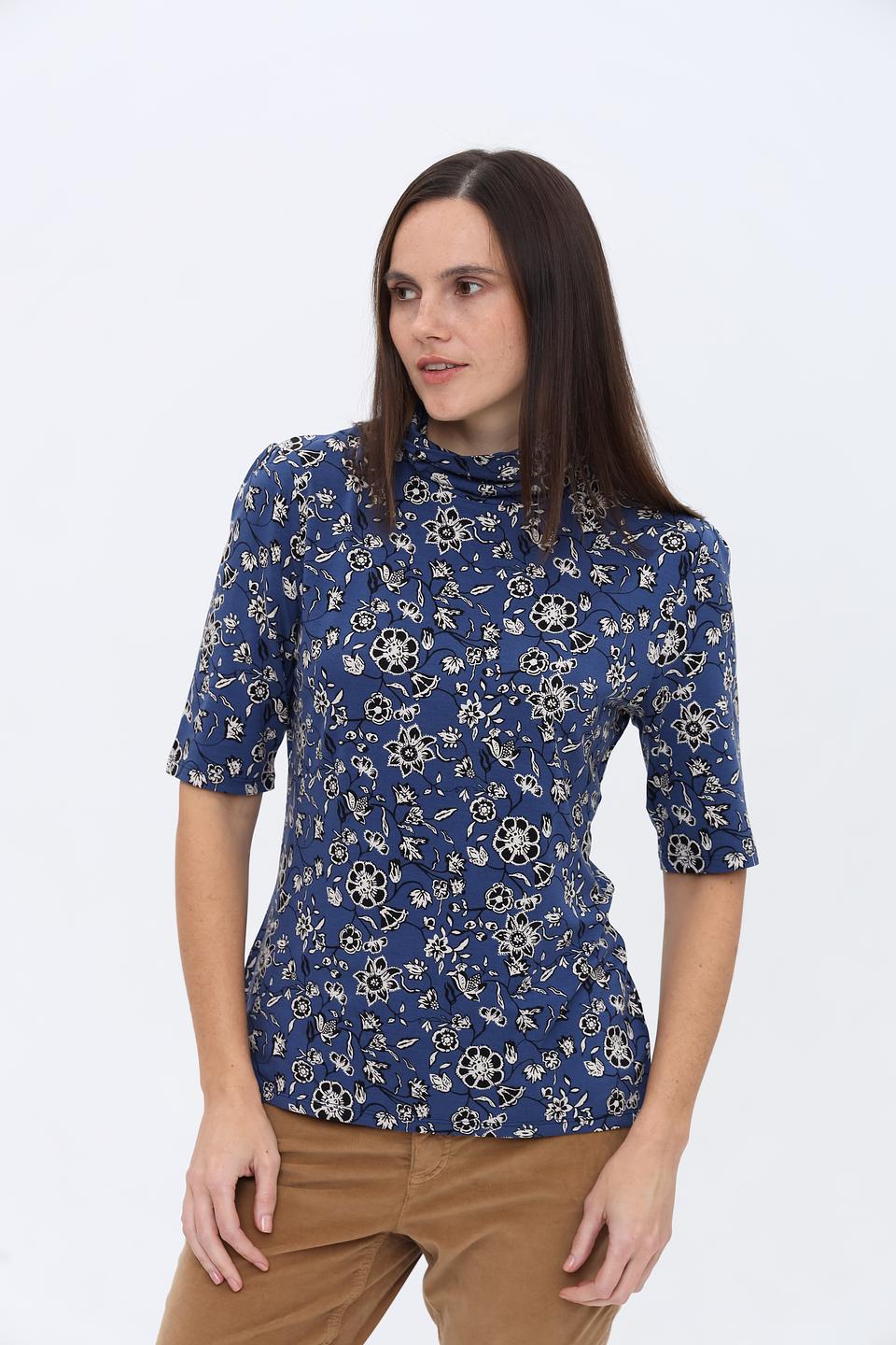 Водолазка More and More с цветочным принтом