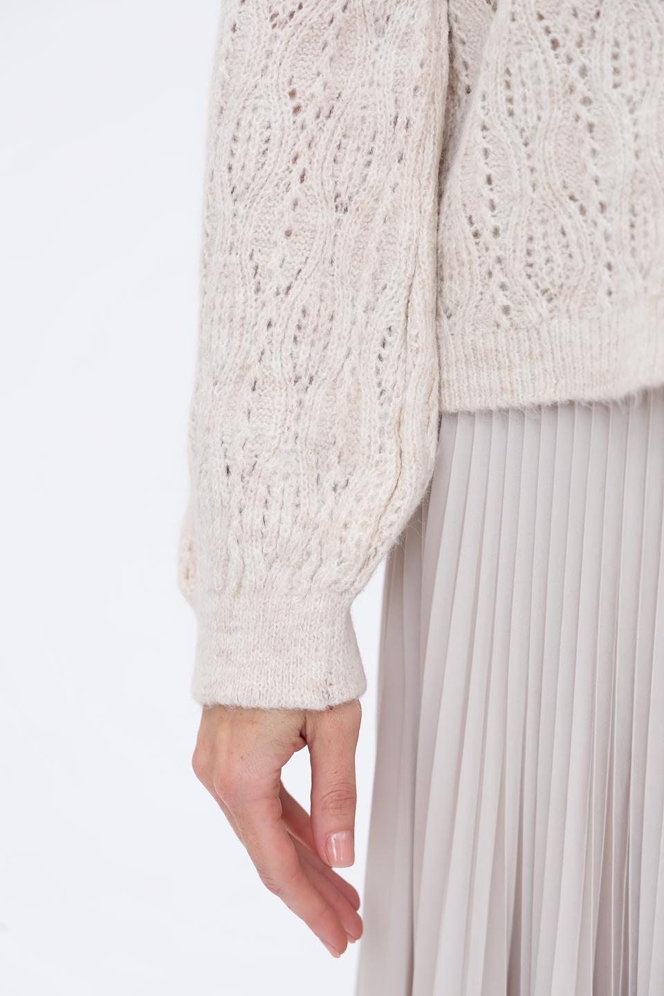 Кардиган MORE and MORE ажурный бежевый