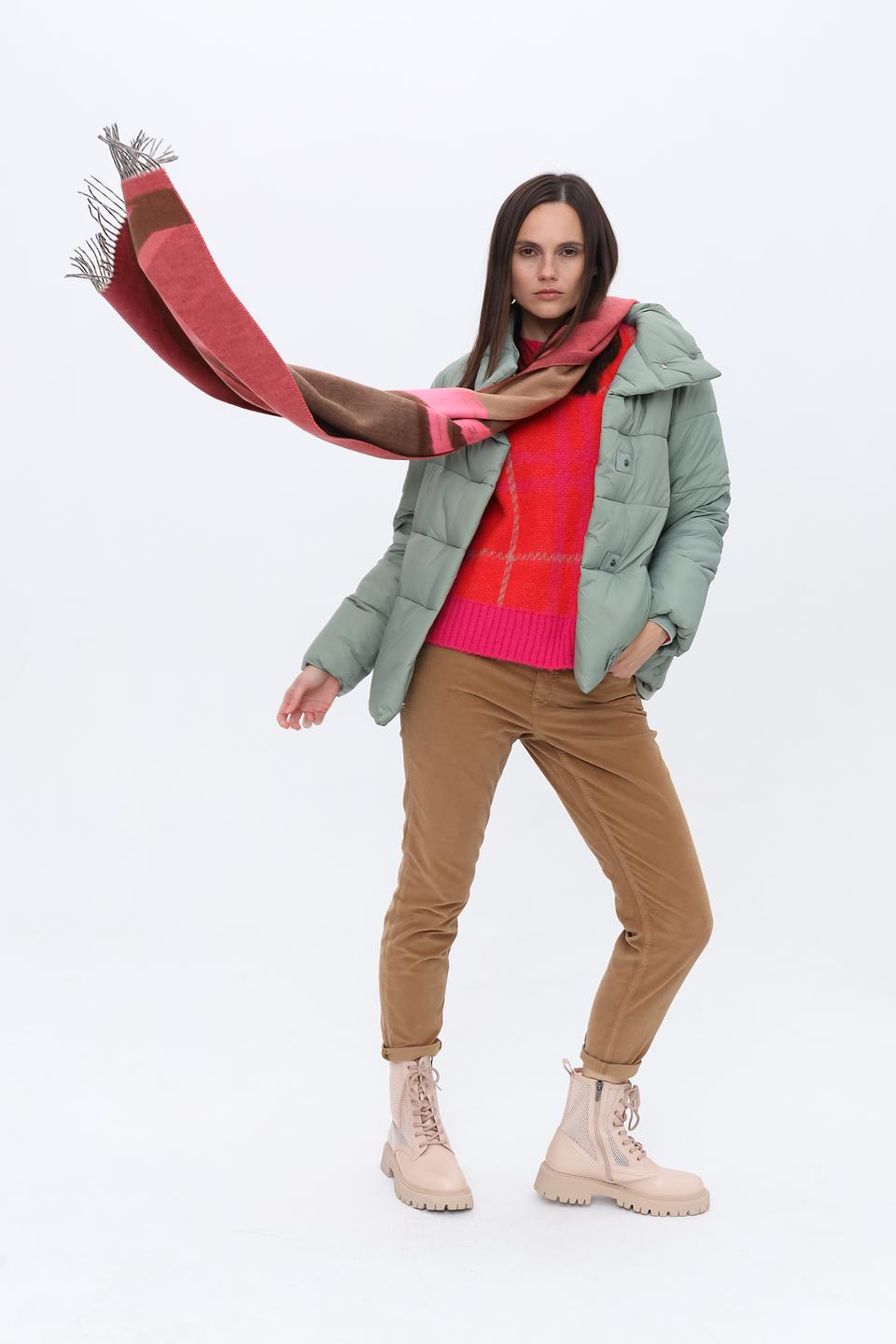 Шарф Fraas в полоску розовый