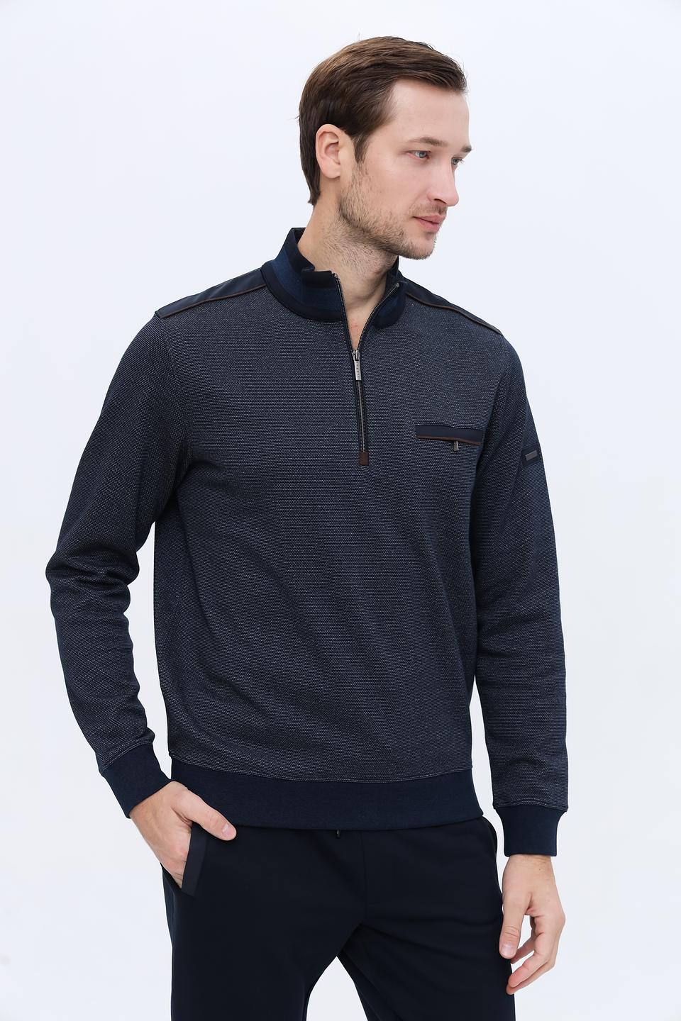 Джемпер Bugatti с молнией синий