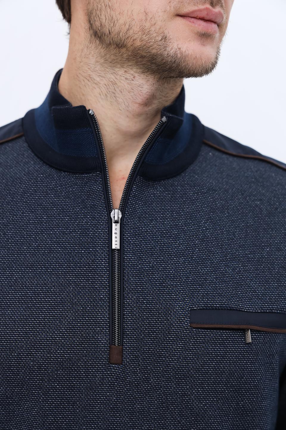 Джемпер Bugatti с молнией синий