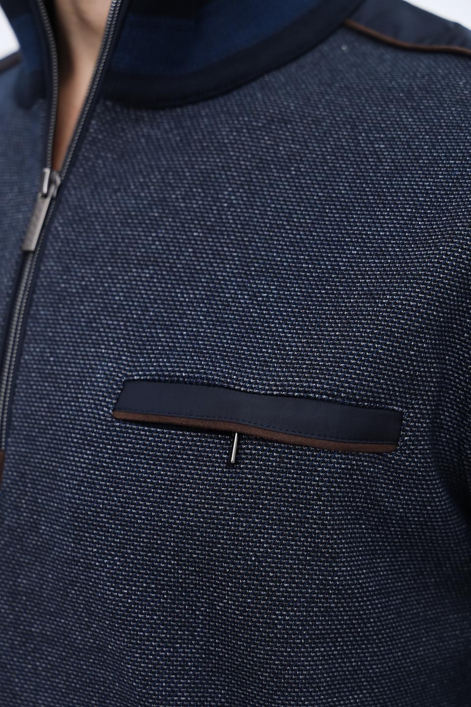 Джемпер Bugatti с молнией синий