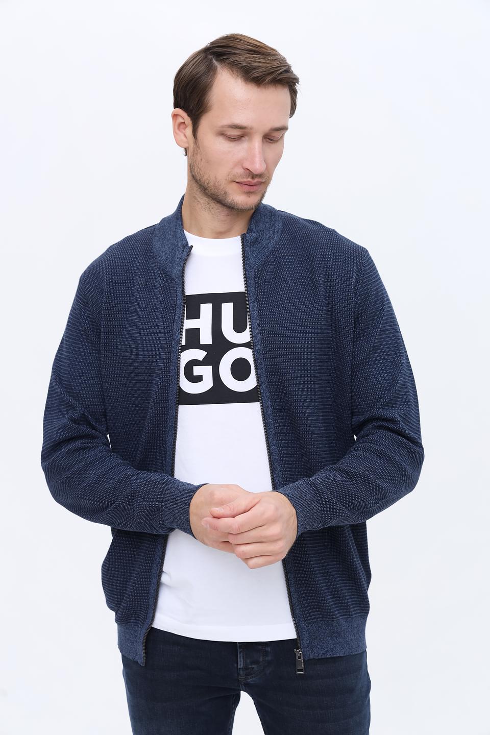 Кардиган Casa Moda синий на молнии