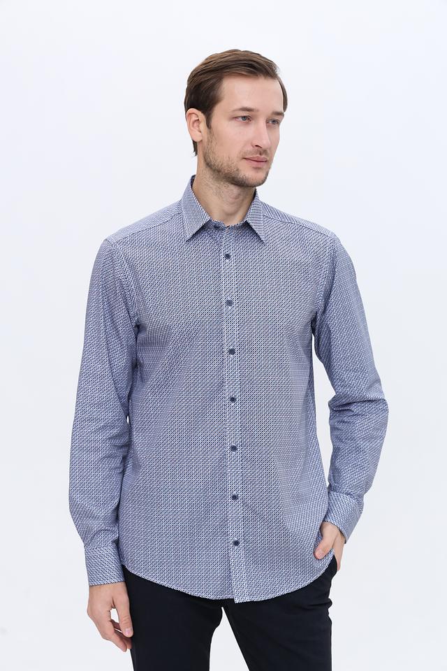 Рубашка Casa Moda с принтом голубой