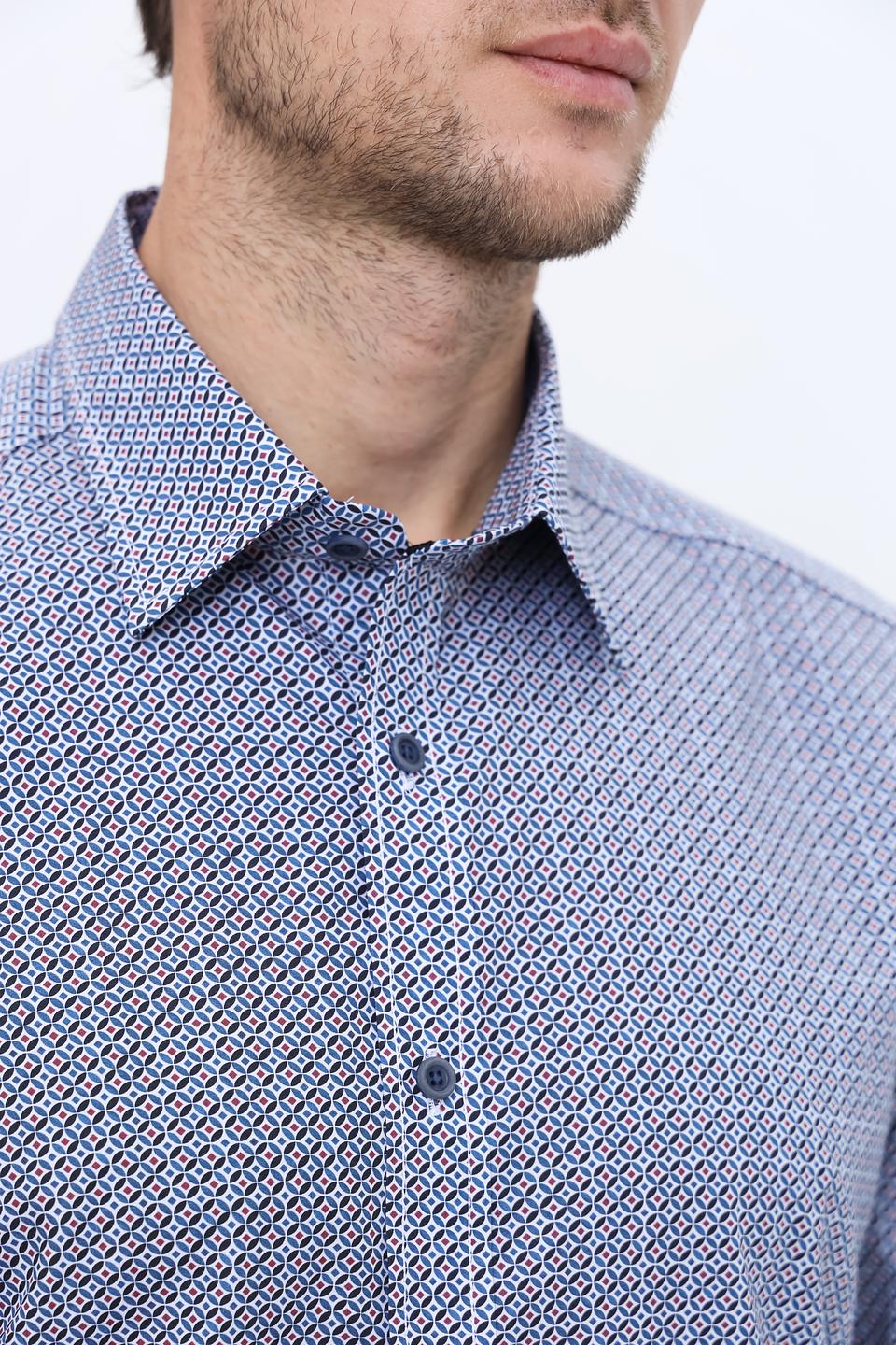 Рубашка Casa Moda с принтом голубой