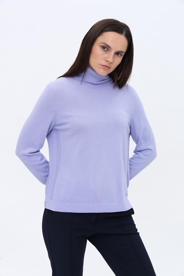 Пуловер Marc Cain лавандовый с горлом