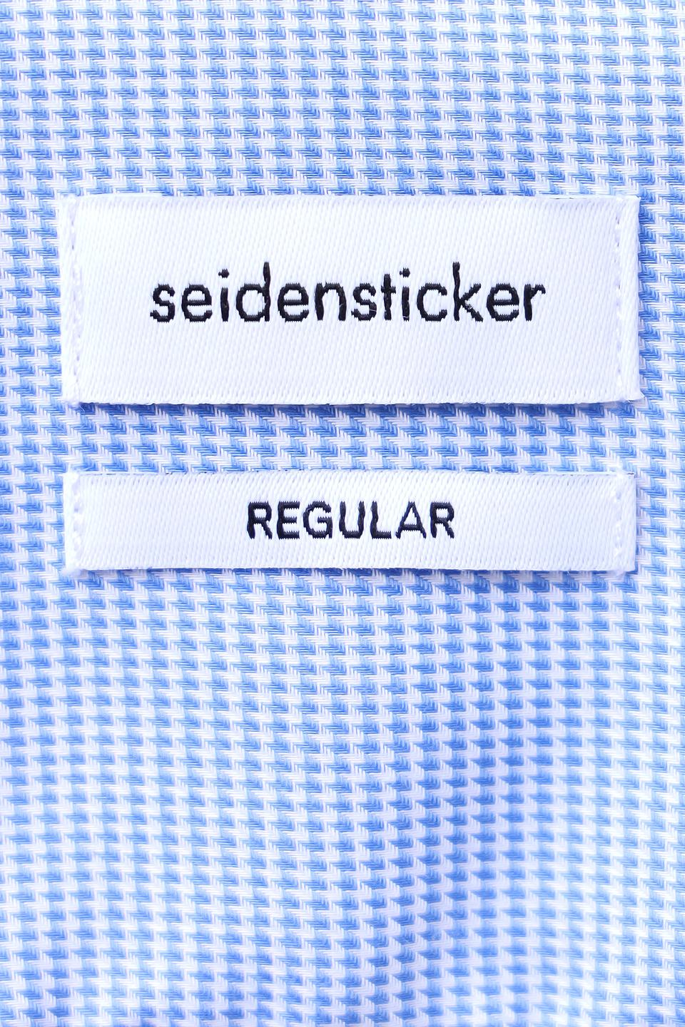 Рубашка Seidensticker голубая в мелкий рисунок