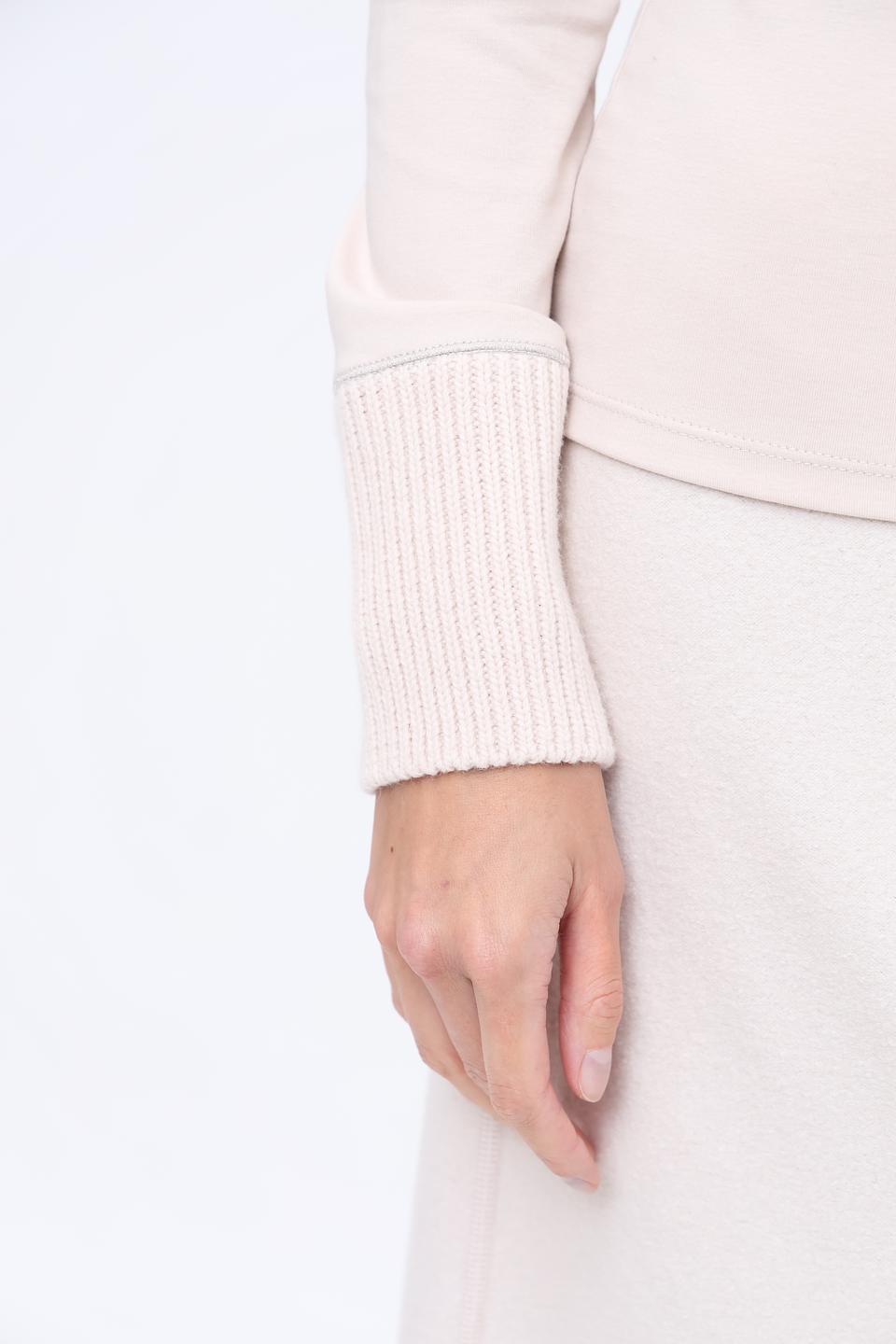 Пуловер Marc Cain с горлом бежевый