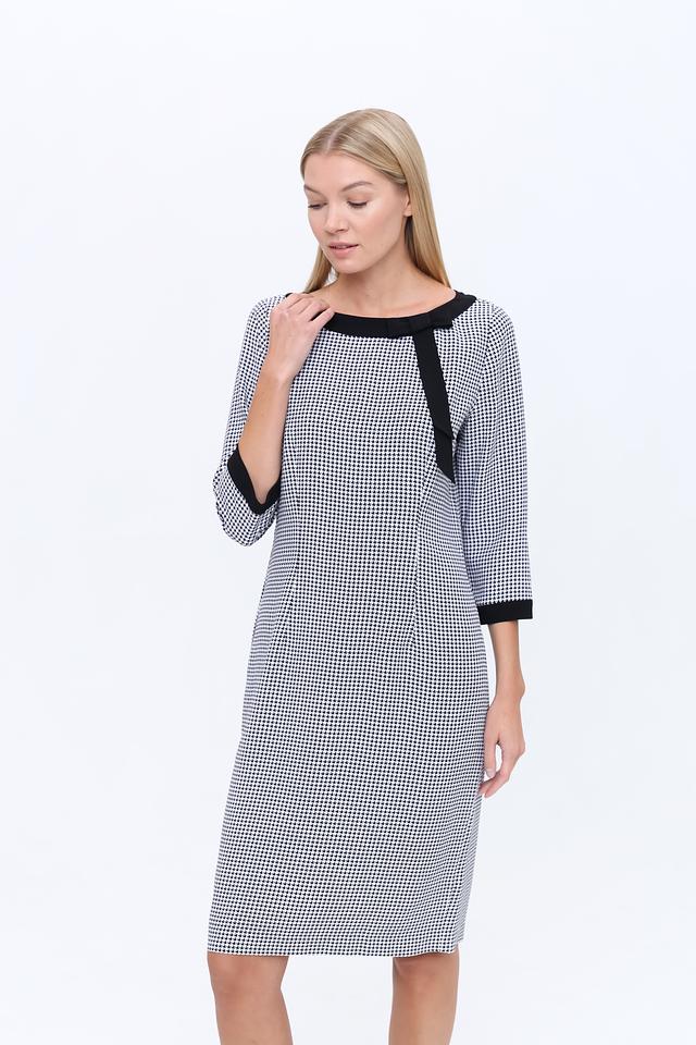 Платье Marc Cain в клетку с бантом