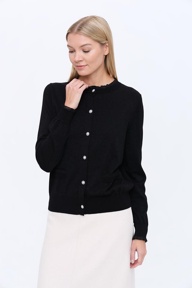 Жакет Marc Cain с вышивкой чёрный