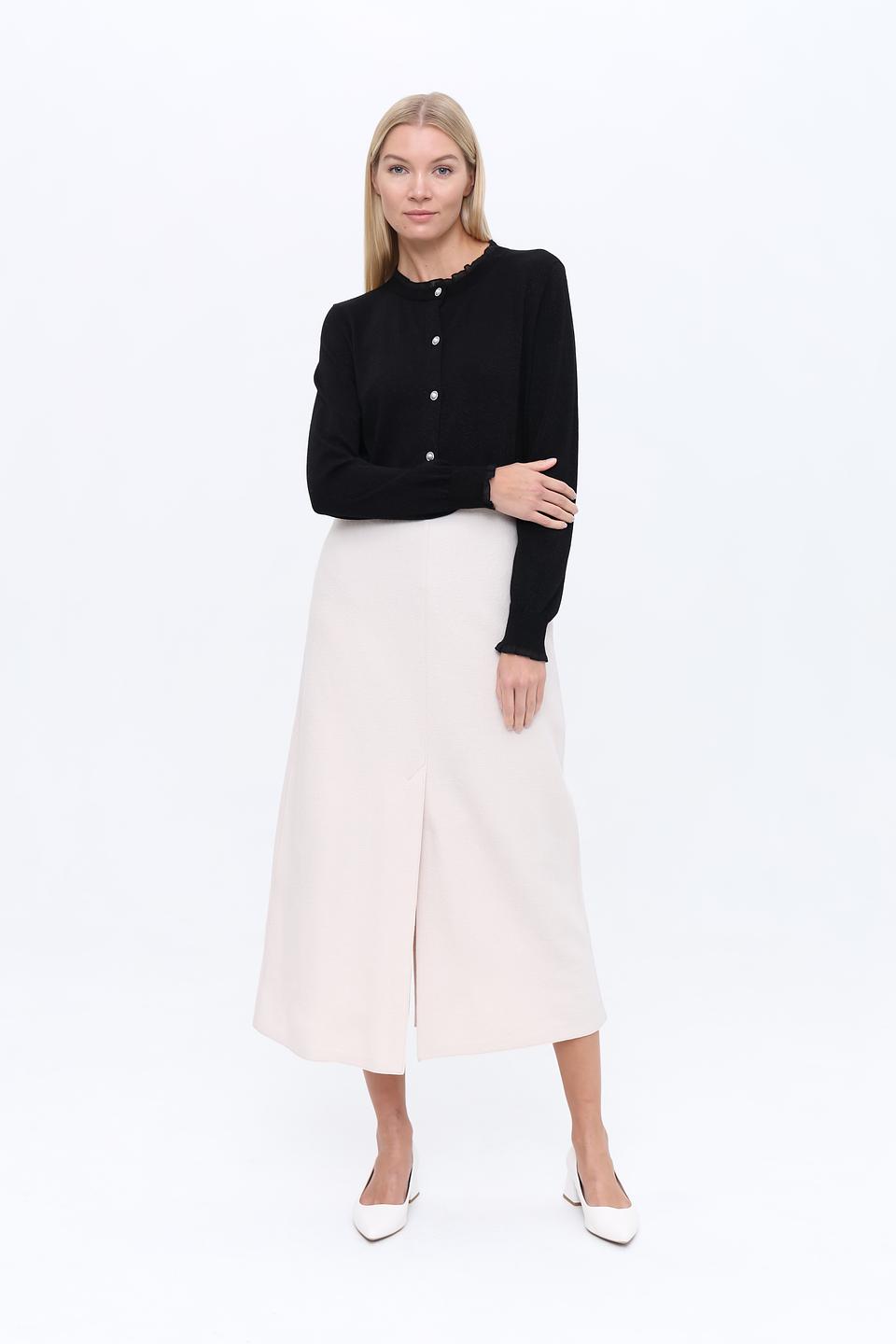 Жакет Marc Cain с вышивкой чёрный