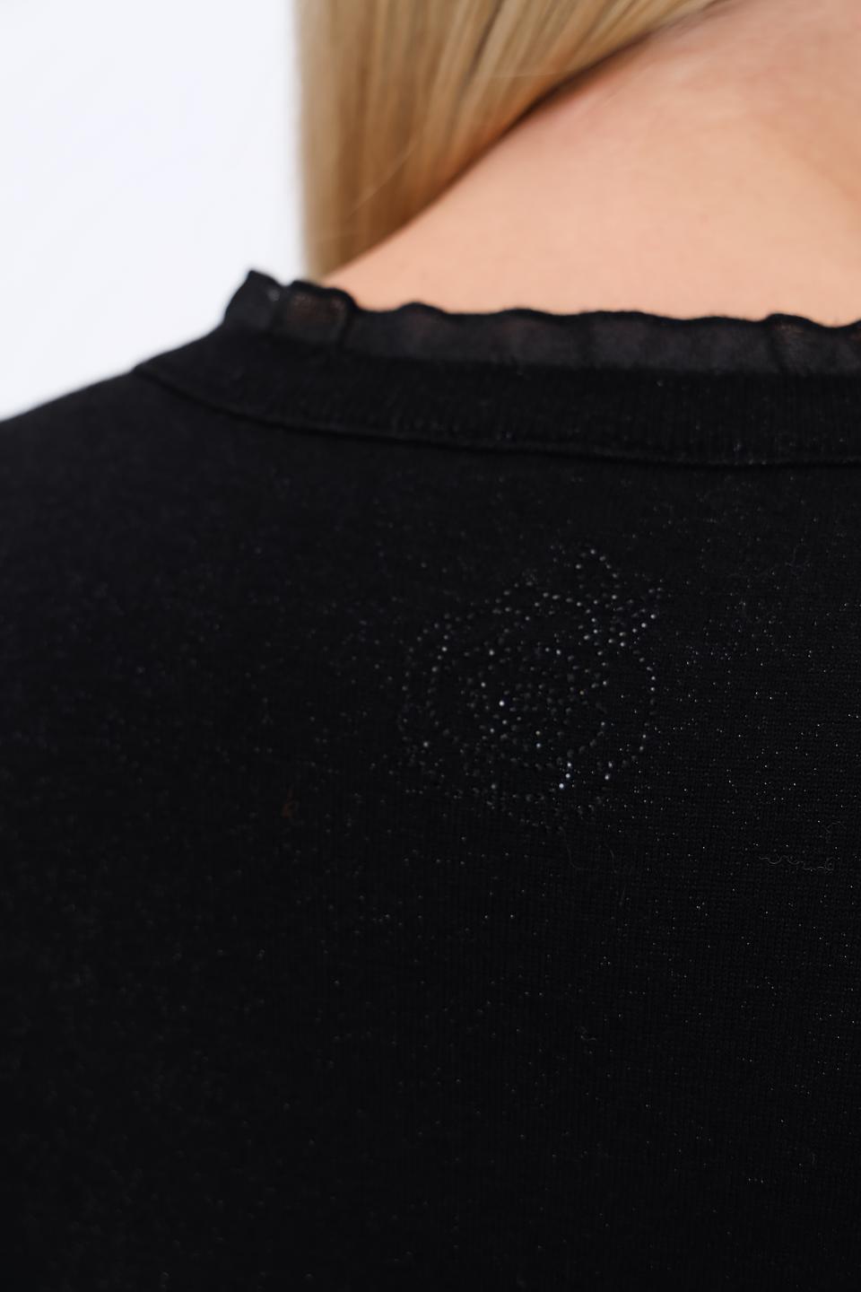 Жакет Marc Cain с вышивкой чёрный