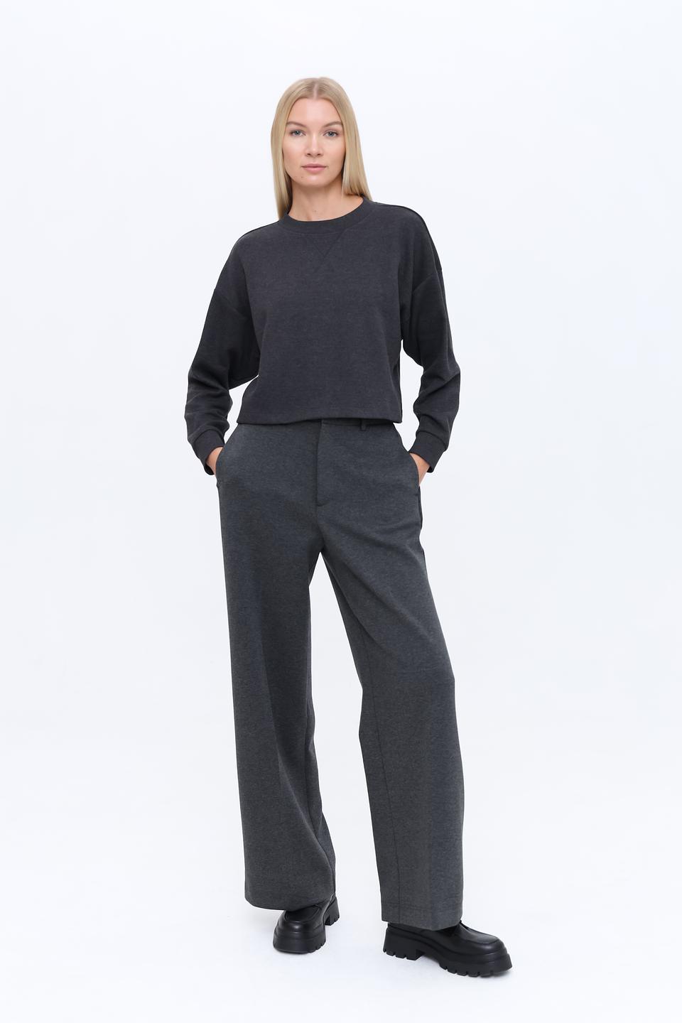 Брюки палаццо Tom Tailor серые