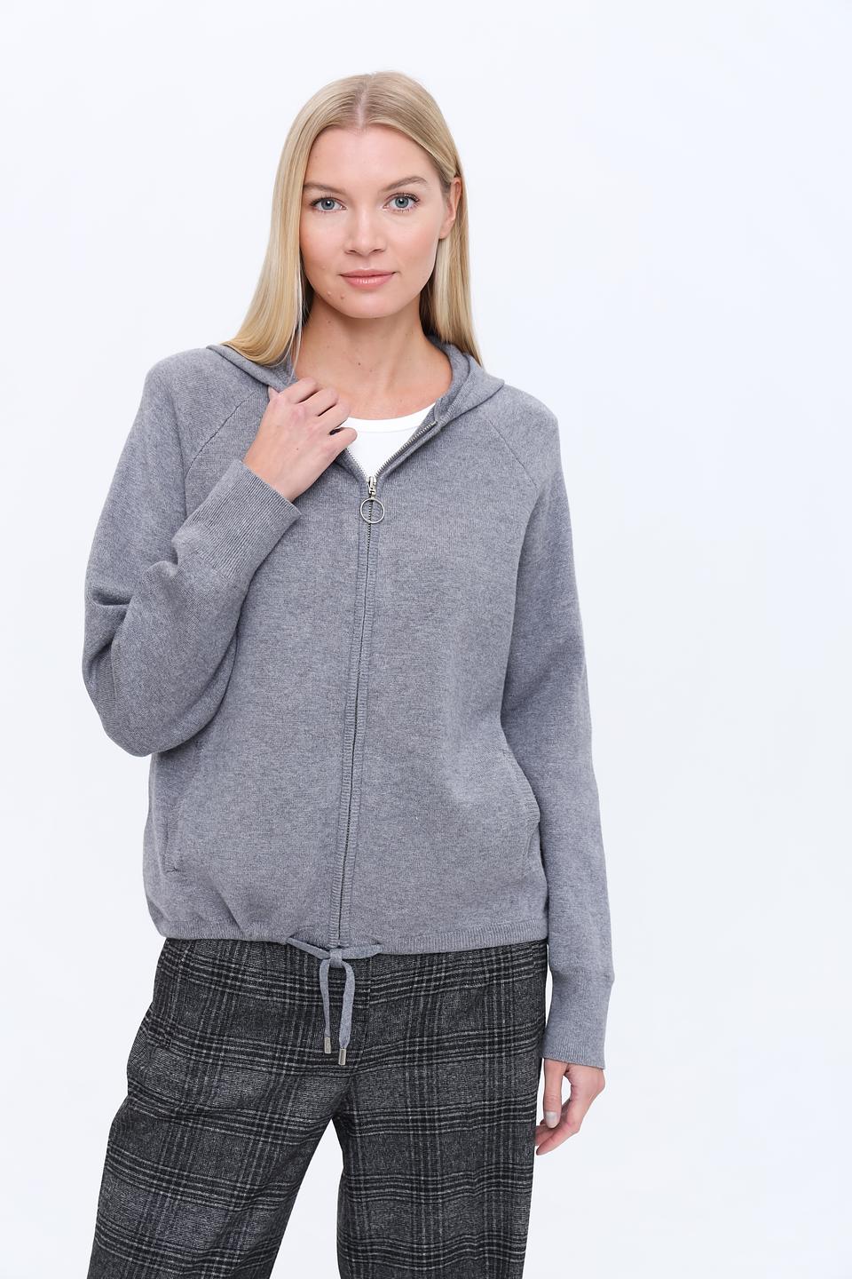 Толстовка Broadway серая на молнии