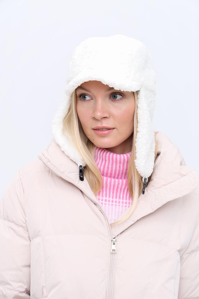 Шапка-ушанка Seeberger белая