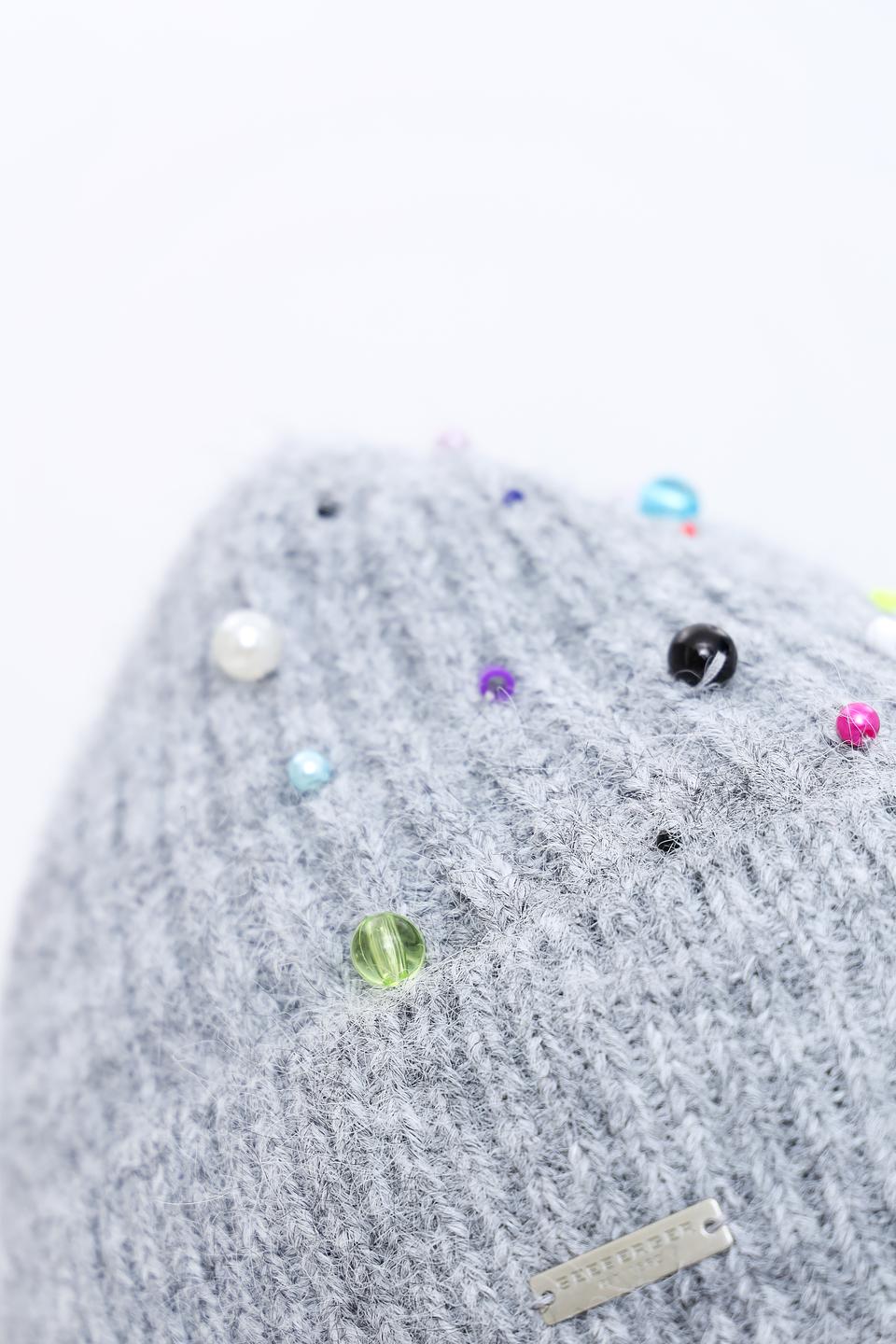 Шапка Seeberger серая с декором