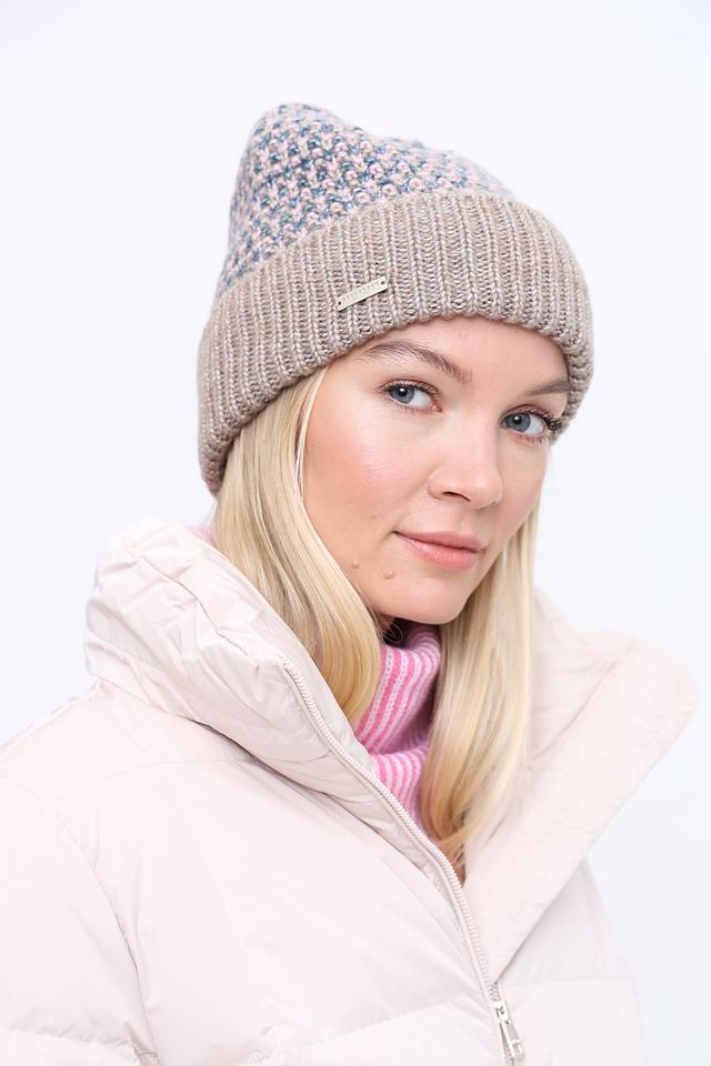 Шапка Seeberger вязаная бежевая