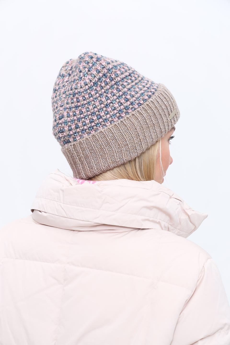 Шапка Seeberger вязаная бежевая