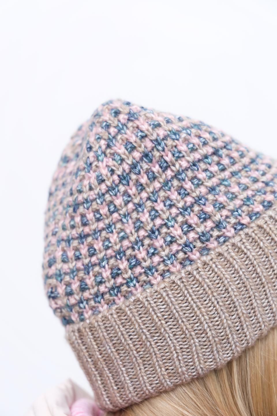 Шапка Seeberger вязаная бежевая