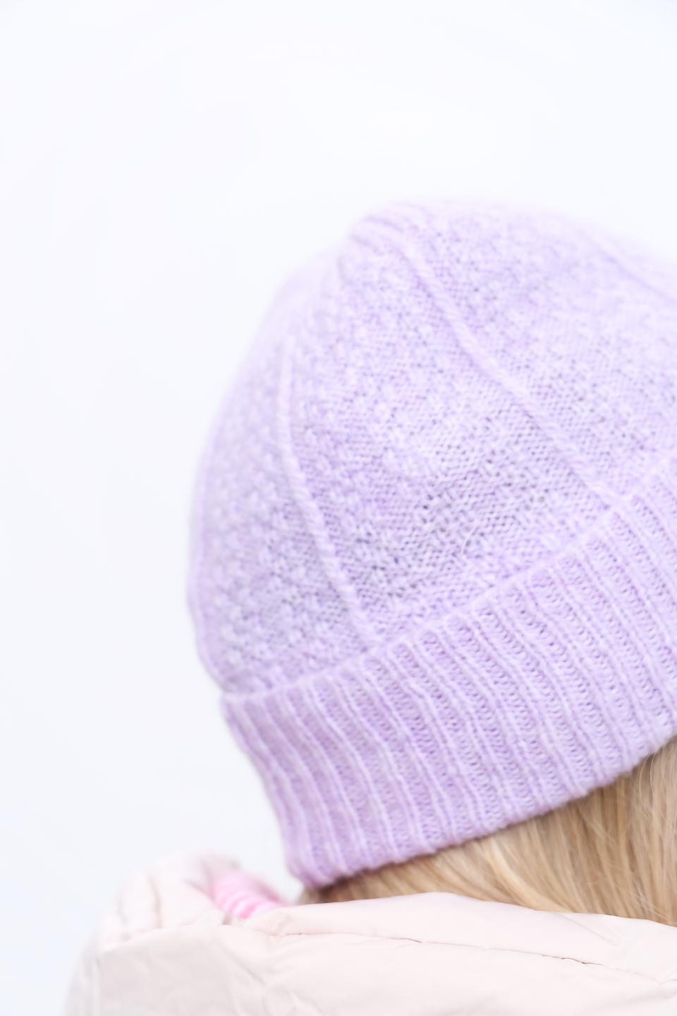 Шапка Seeberger вязаная лавандовая