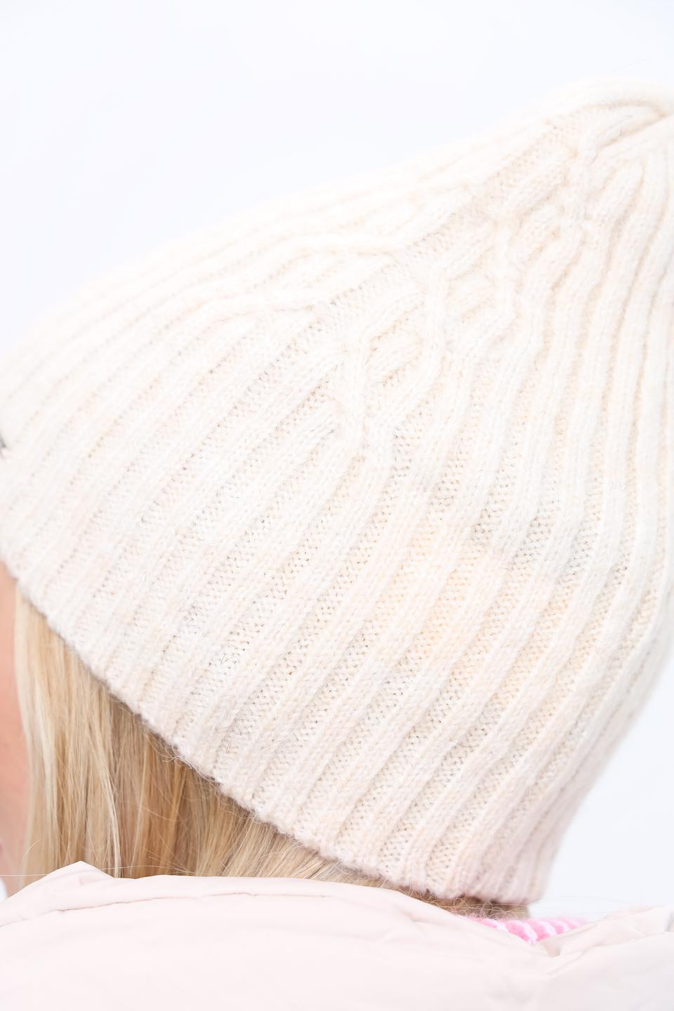 Шапка Marhatter вязаная бежевая