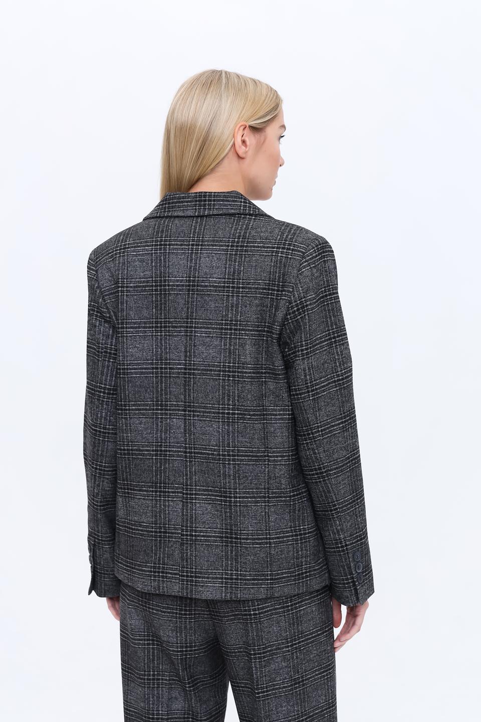 Жакет Bugatti в клетку серый