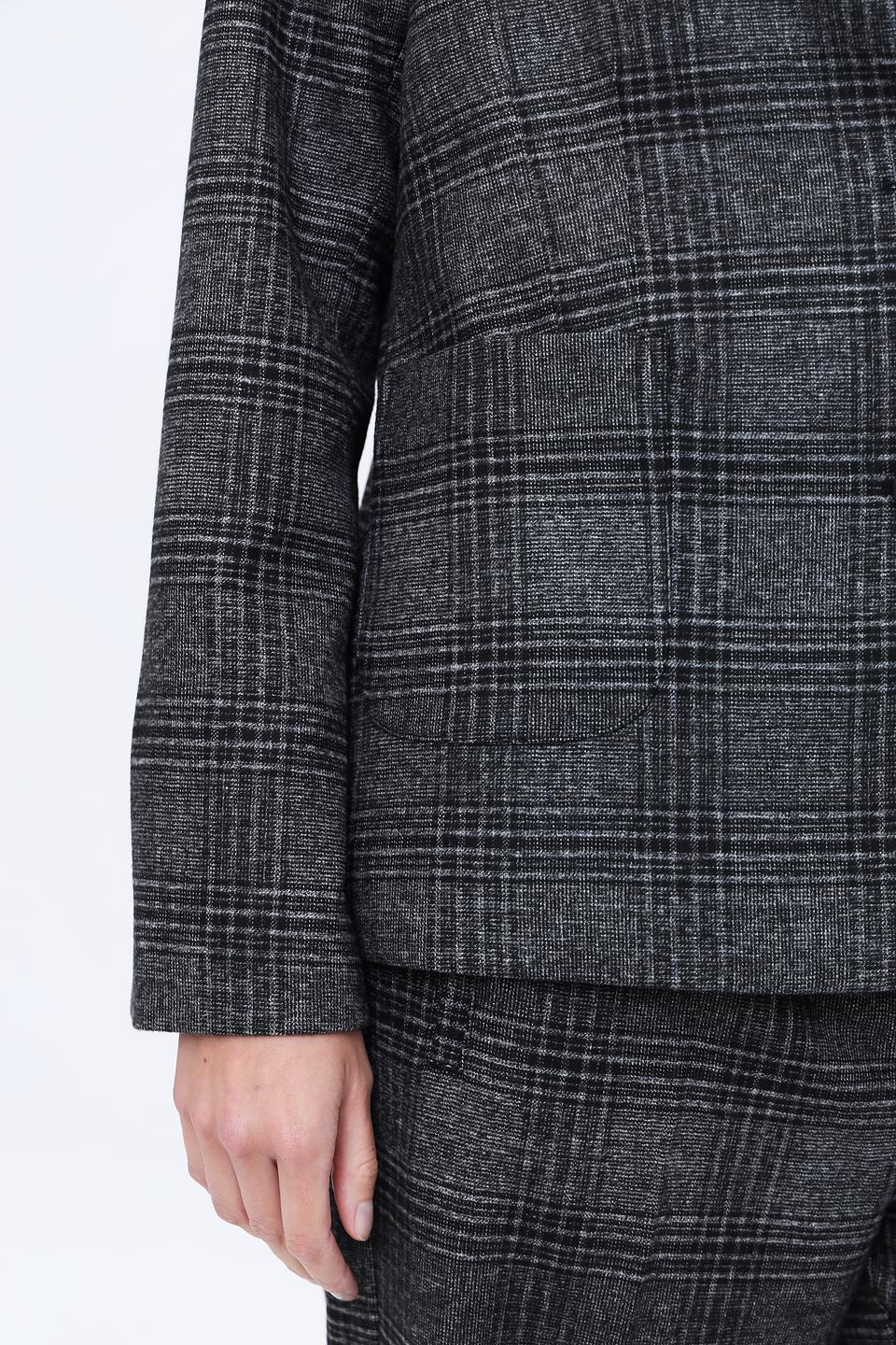 Жакет Bugatti в клетку серый