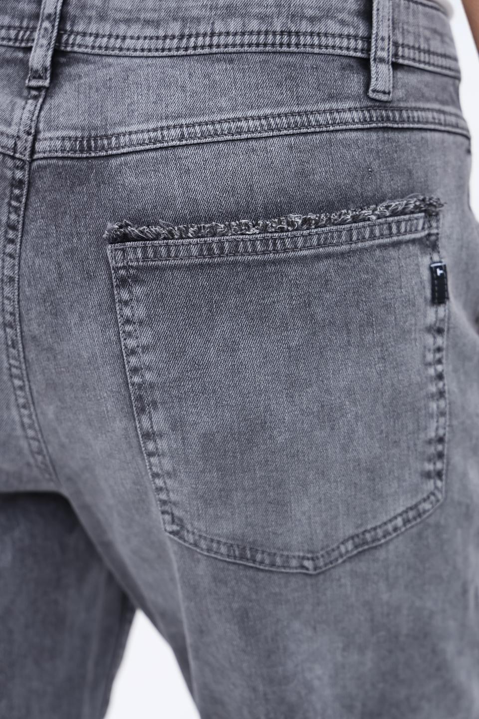 Джинсы Taifun серые с потертостями