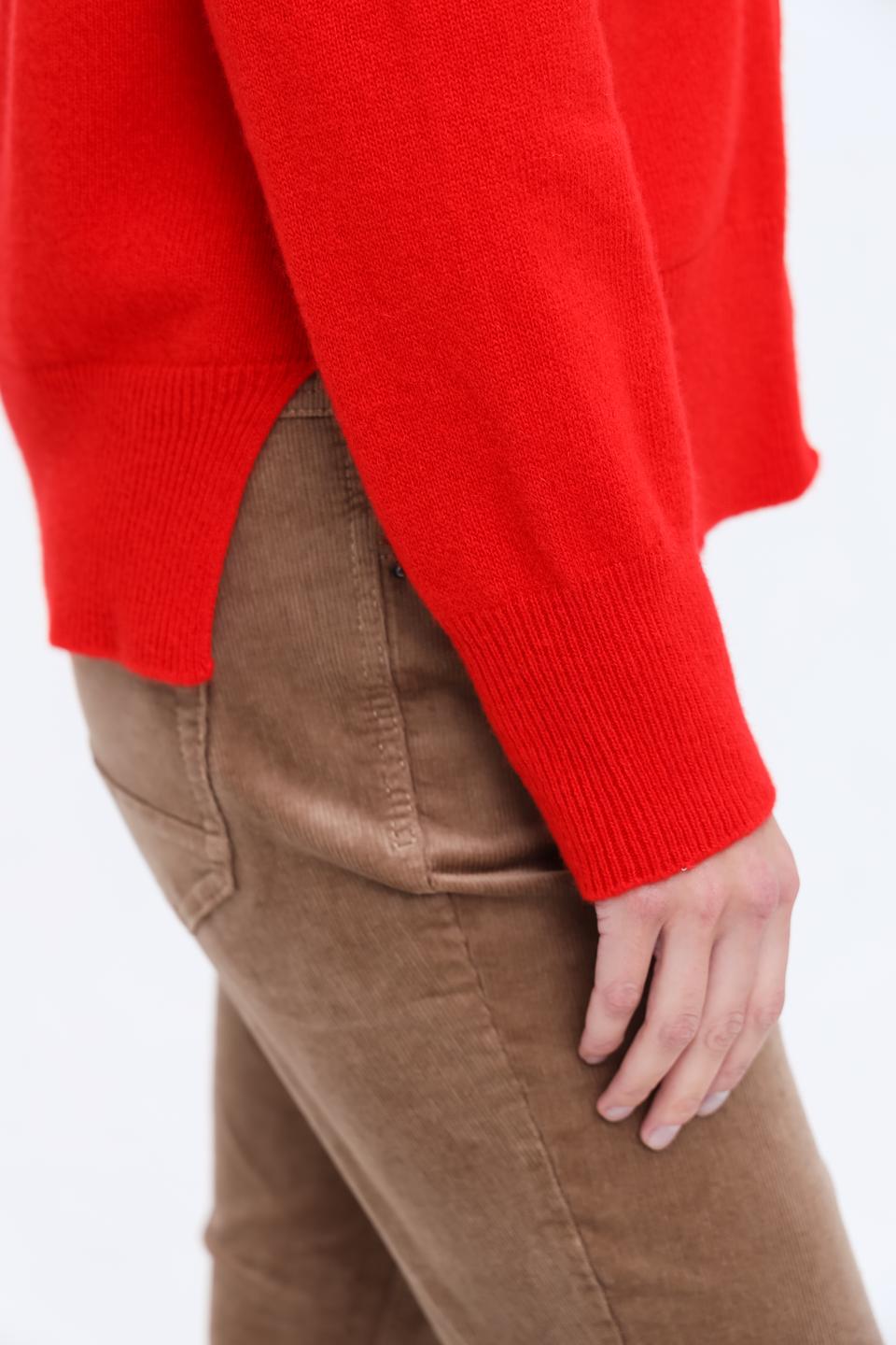 Кардиган Oui красный с карманами