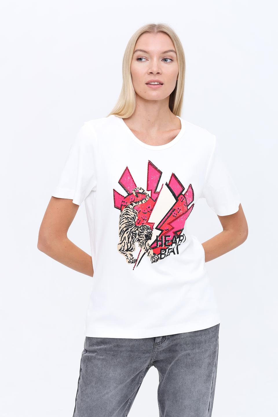 Футболка Oui с принтом тигра, белый