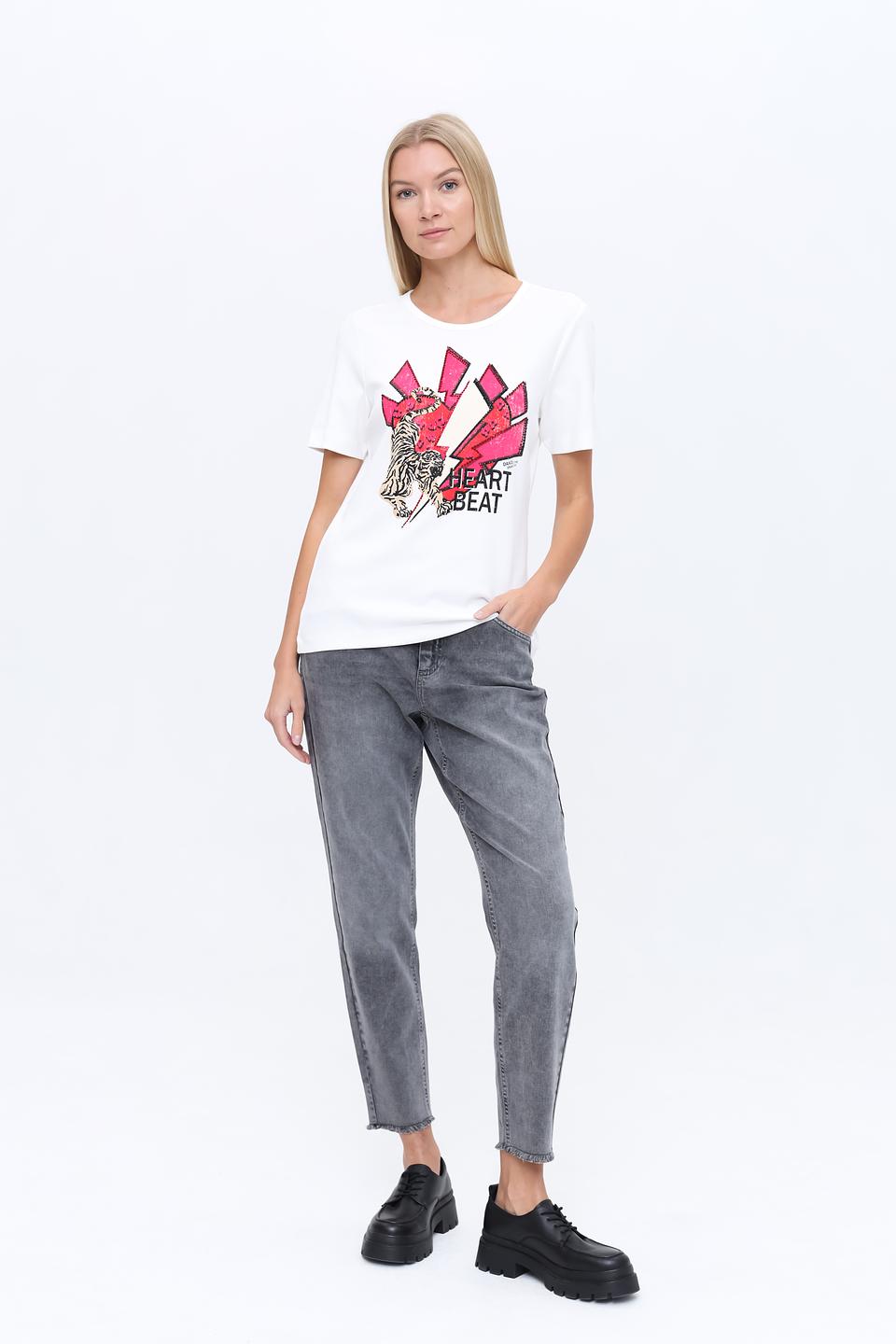 Футболка Oui с принтом тигра, белый