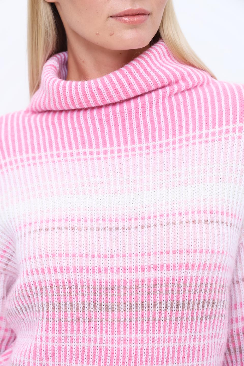 Пуловер Marc Cain в полоску розовый