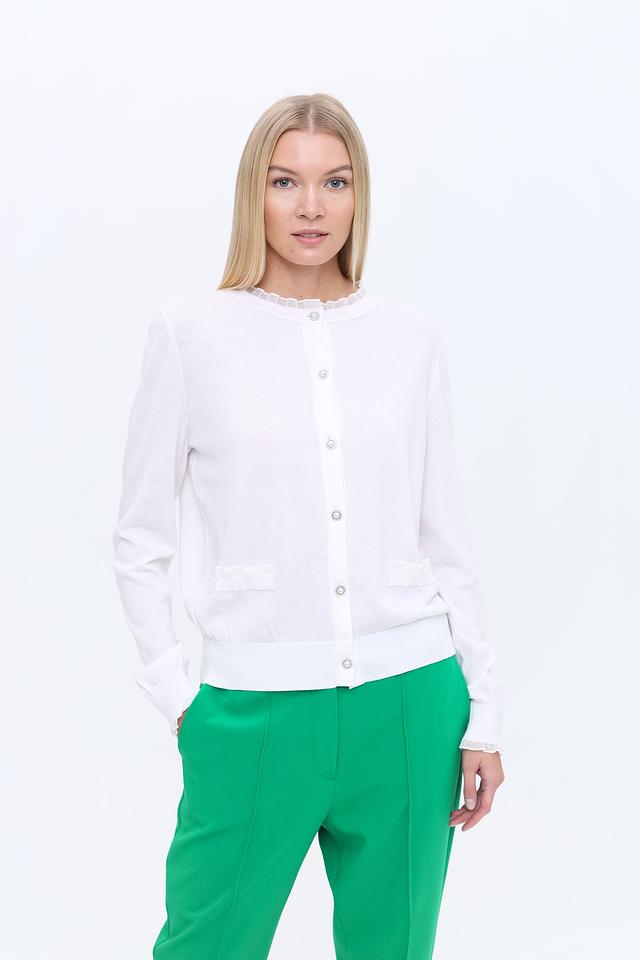 Жакет Marc Cain с пуговицами белый