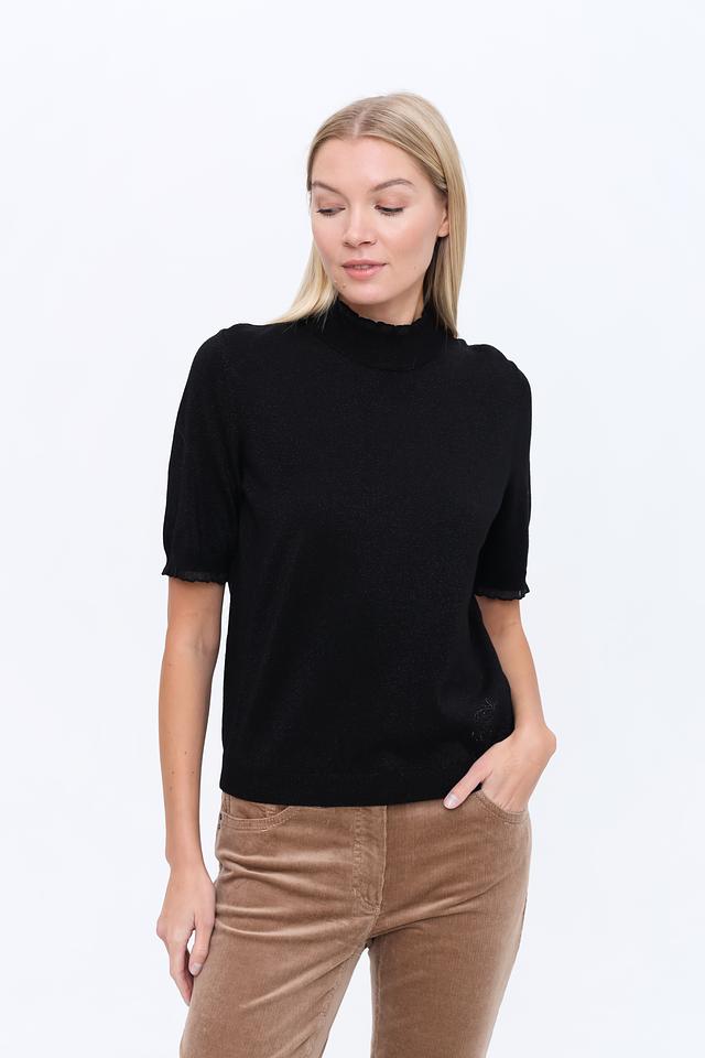 Пуловер Marc Cain чёрный с коротким рукавом