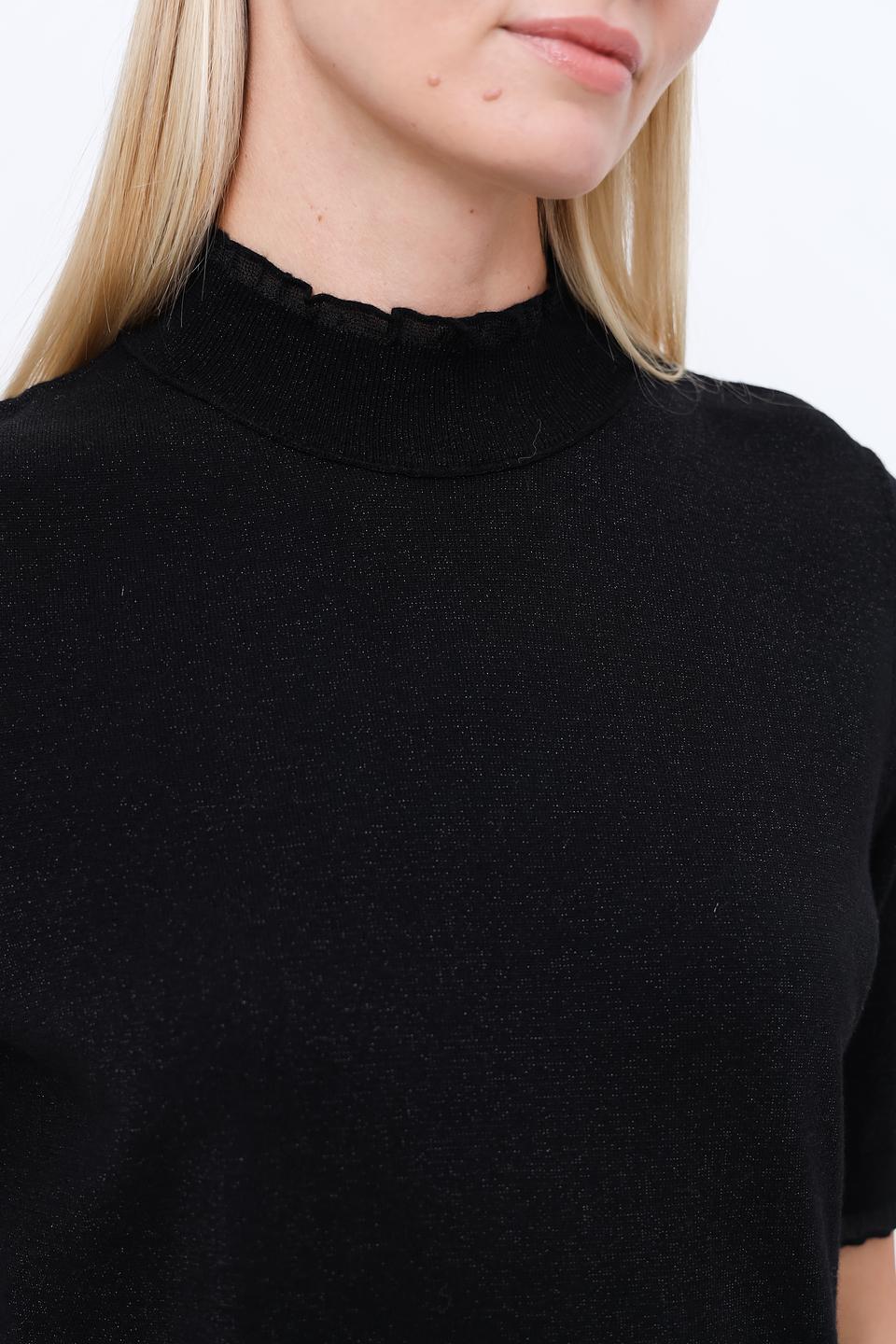 Пуловер Marc Cain чёрный с коротким рукавом