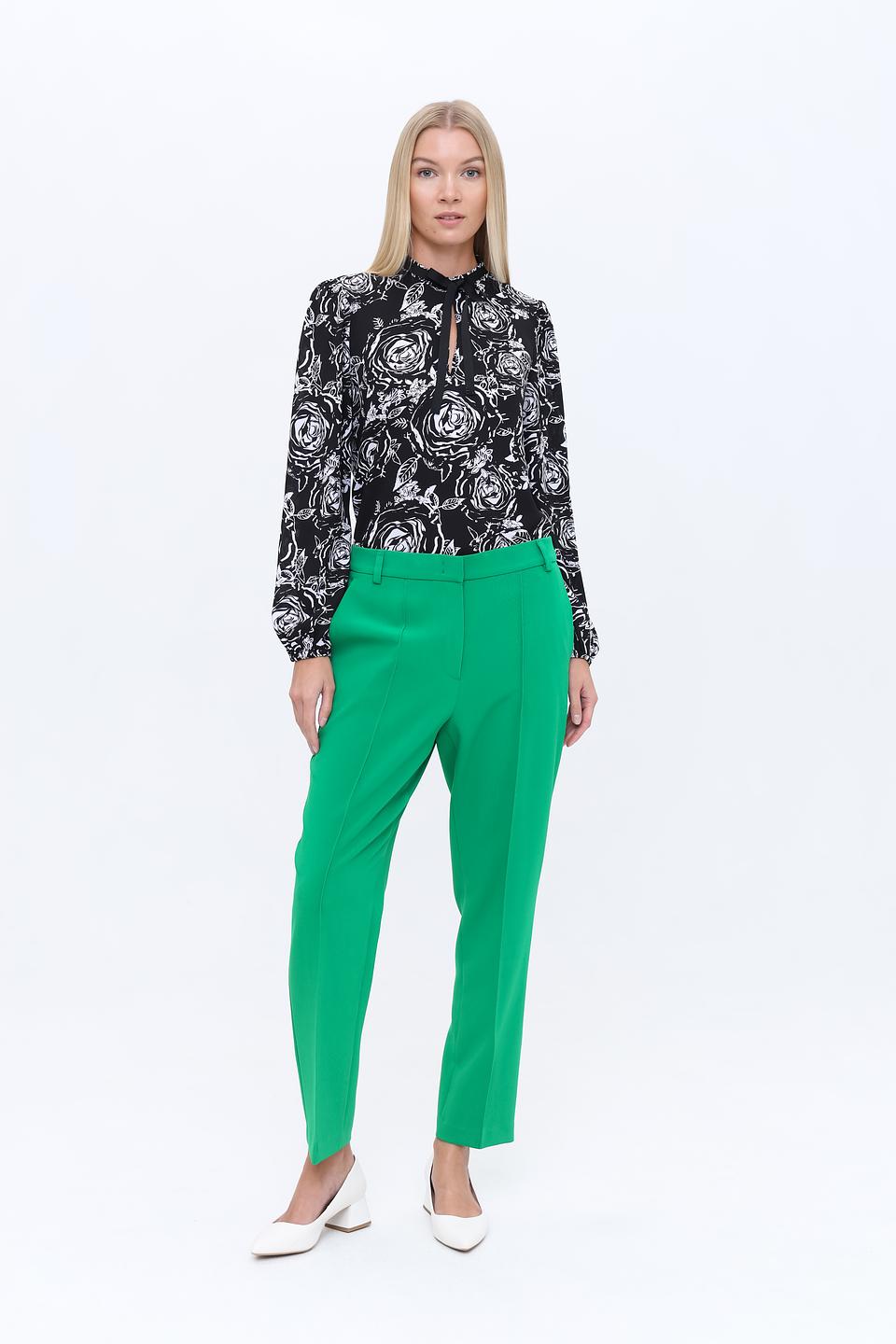 Блуза Marc Cain с розами чёрный