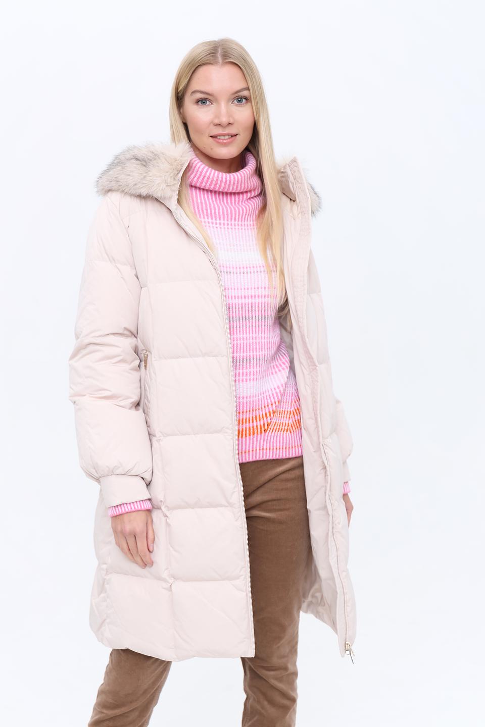 Пальто Marc Cain стеганое бежевое