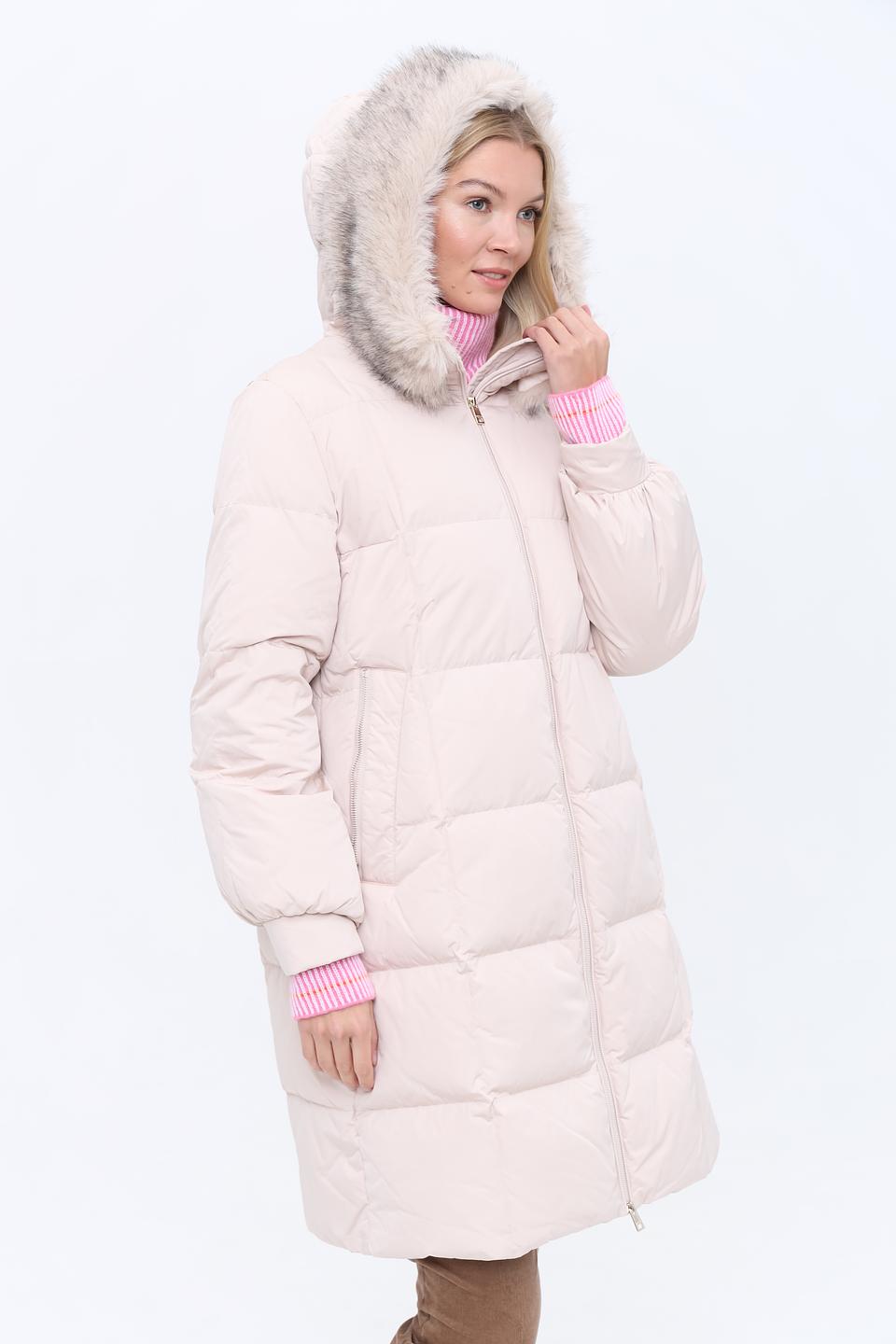 Пальто Marc Cain стеганое бежевое