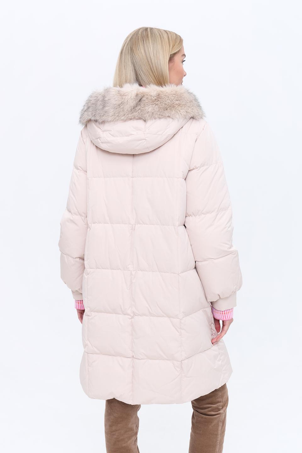 Пальто Marc Cain стеганое бежевое