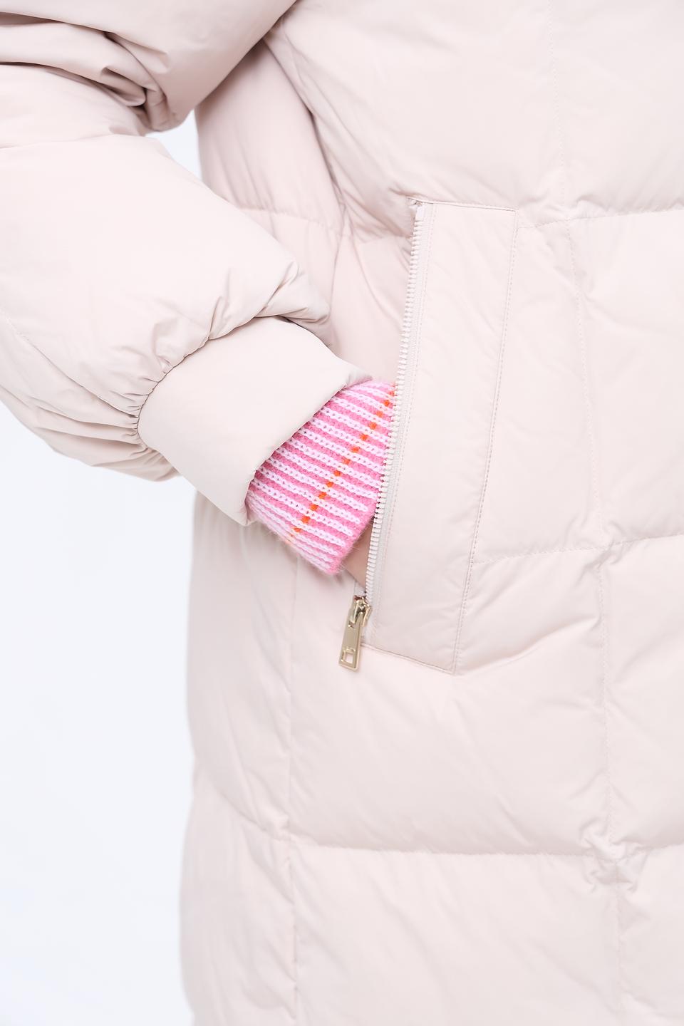 Пальто Marc Cain стеганое бежевое