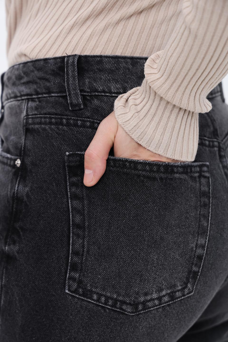 Джинсы Alcott серые mom fit